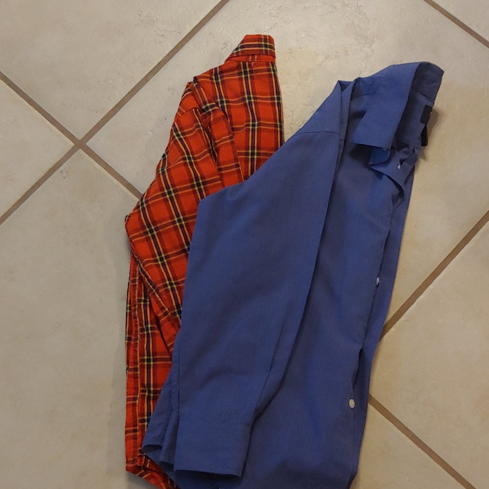 2 casual/dress button shirts for boys